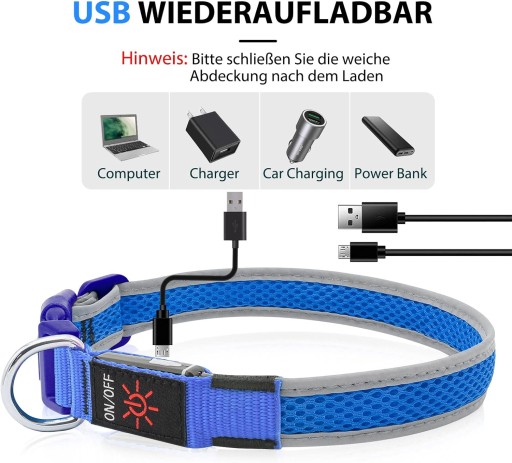 LED GOLÍK PRE PSA Veľkosť L MODRÁ DO 60 CM