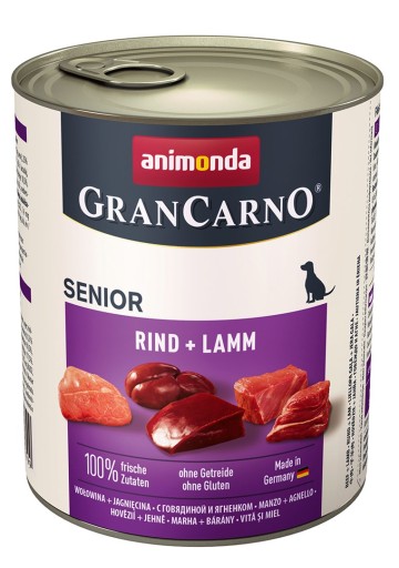 Príchuť ANIMONDA GranCarno Senior: hovädzie a jahňacie