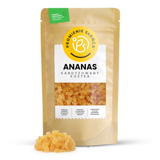Prírodný kandizovaný ananás 500g CUBE