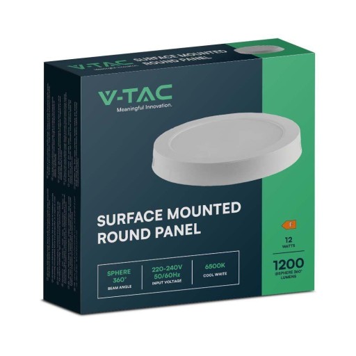 Panel V-TAC LED Prémiové stropné svietidlo na povrch 12W okrúhle fi170 4000K 1200lm