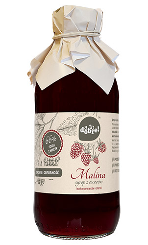 Sirup z malinovej šťavy 100% prírodný, bez konzervantov