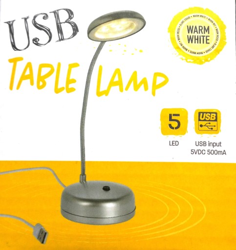 Stolná lampa, nočná lampa, stolná lampa USB 5 x LED