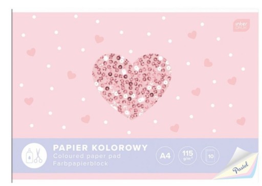 Farebný pastelový vystrihovací papier A4 10 listov 1