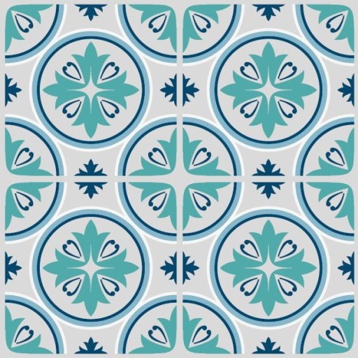 Samolepiaca fólia na nábytok z dyhy 45 x 50 cm Marocké dlaždice Cassia Teal