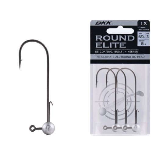 BKK Round Elite Classi hlavičky jigové 10g 6/0 - 3 ks