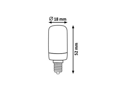 PIN 2W E14 LED žiarovka do chladničiek T18 1588 RABALUX