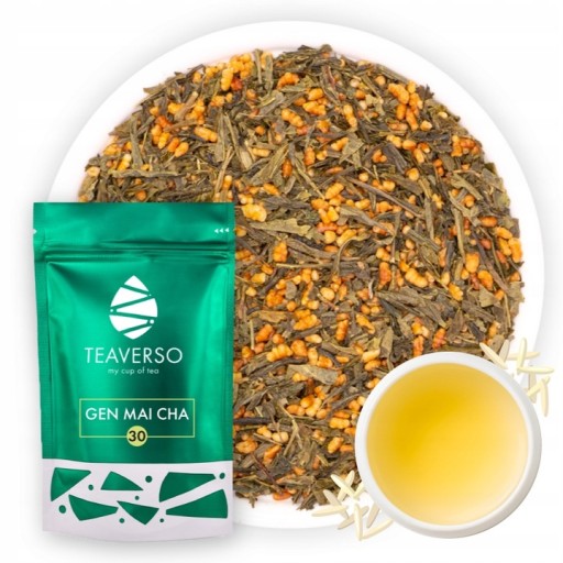 GENMAICHA ZELENÝ LISTOVÝ ČAJ S PEČENOU RYŽOU TEAVERSO 100G
