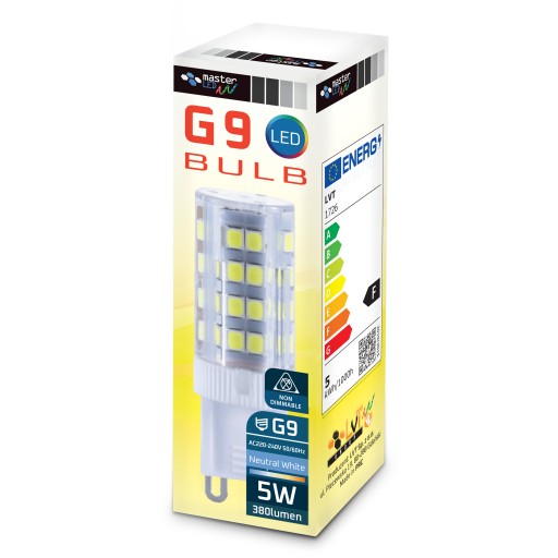 G9 SMD 2835 LED žiarovka 5W 230V 380lm do lustrov