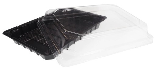BLACK box na sushi, pečivo 17x11,5x5cm 10ks