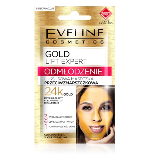EVELINE - GOLD LIFT Maska na vrásky 24k