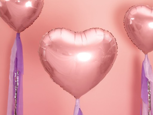 HEART fóliový balón ružové zlato ružové zlato 45 cm na HEL na Valentína