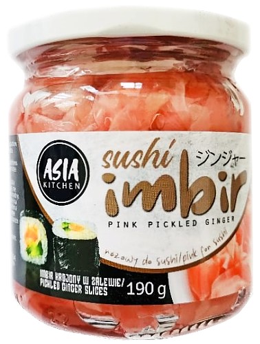 Ružový marinovaný zázvor na sushi 190g