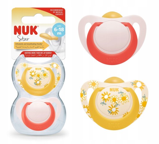 NUK STAR LATEXOVÁ UKLIDŇUJÚCA SEDADLA 2KS 6-18M