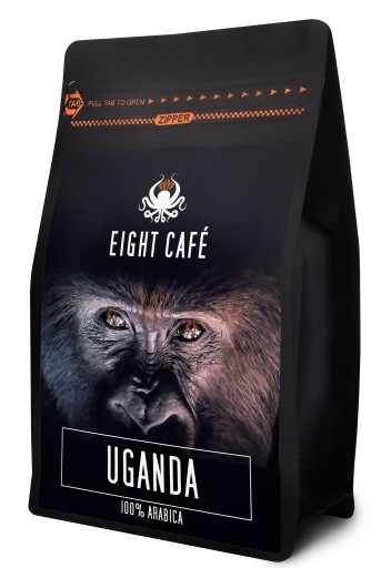 Čerstvo pražené kávové zrná 100% Arabica Uganda 50G pre kávovar na espresso