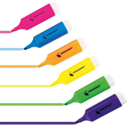 Kancelársky zvýrazňovač HIGHLIGHTERS sada farieb 6 ks