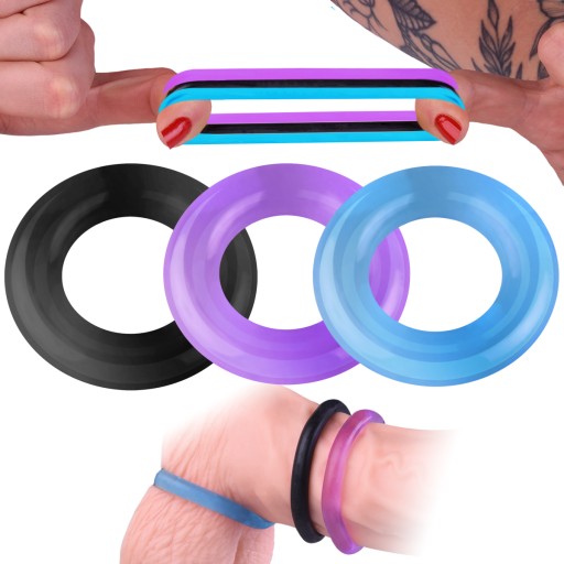 TRI ROZTAŽNÉ KRÚŽKY NA PENIS A SEMENNÍKY