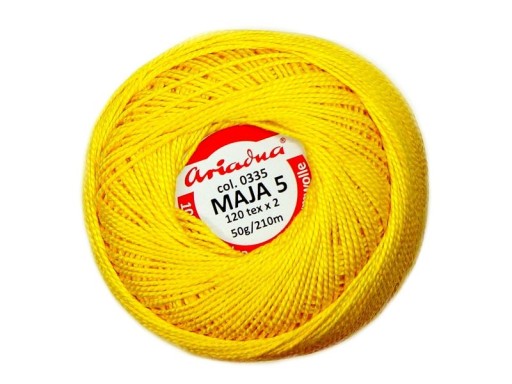 Cordonek MAJA 5 Ariadna 0335 žltá 50g 210m