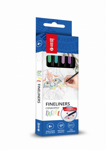 MEMOBE jemná linka 0,4 mm pastelová 6 farieb