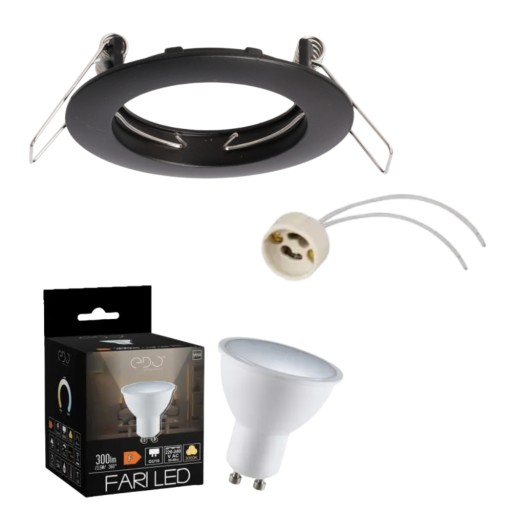 Súprava LED svietidiel ZIVA Black + GU10 5,5