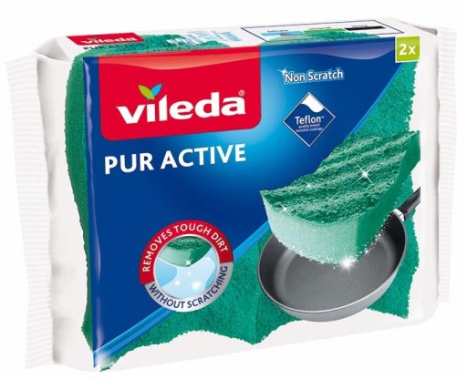 VILEDA PUR AKTÍVNA TEFLÓNOVÁ SIEŤKA, ŠPONGOVÁ, 2 KS.