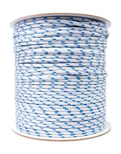POLYPROPYLÉNOVÉ LANO Splietané plachtárske lano biele 6mm 10M