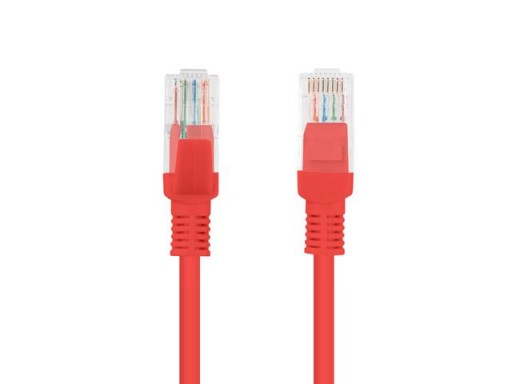 Patchcord U/UTP 6 Lanberg RJ45 25 cm červený