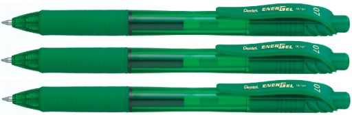 PENTEL gélové pero 0,7 MM BL107-D zelené x3