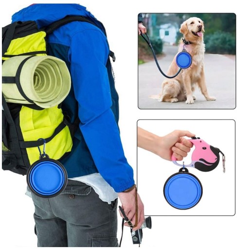 SILIKÓNOVÁ MISKA PRE PSA, SKLADACIA, TURISTICKÁ MISKA, NÁDOBA PRE MAČKY, 1L