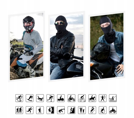 MOTOCYKLOVÁ KUKLA POD PRILBU BICYKEL LYŽIARSKY MOTOR