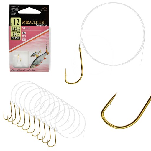 Háčiky SODE TIED, READY náväzce, 10 ks, veľkosť 12