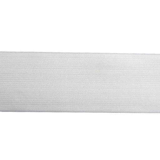 Pletená guma 4cm BIELA 1m Leštička plná 0116