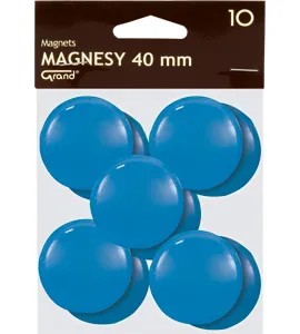 Kancelárske magnety na chladničku, tabule, 40 mm, modré, 10 ks. GRANDEE