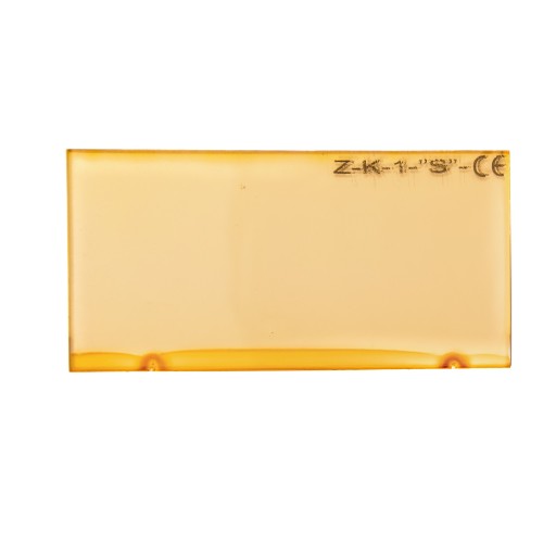 ZVÁRACIE SKLO, OCHRANA PROTI ROZPRAŠKANIU, ŽLTÉ 100x50 MM