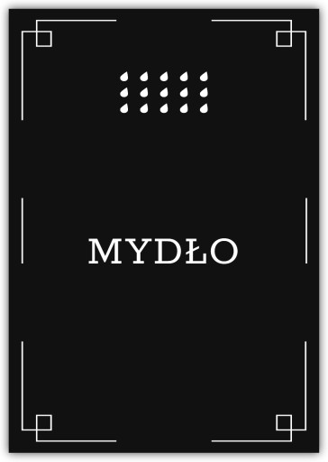 ŠTÍTKY NÁLEPKY NA FĽAŠE, ČIERNE MYDLO