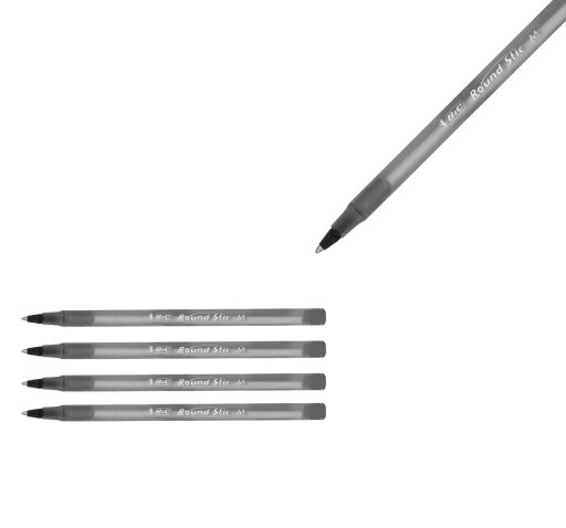 Bic Round Stick pero čierne - 5 kusov