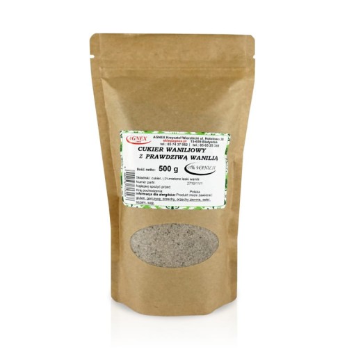 VANILKOVÝ CUKOR 500g S MLETOU VANILKOU 1,5%