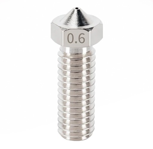 Tryska Nerezová oceľ Nerezová sopka 0,6 mm 1,75 mm M6 E3D V6 RepRap