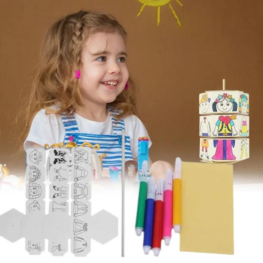 3D OTOČNÁ Omaľovánka KREATÍVNY DIV BLOK NA ZOSTAVENIE KREATÍVNEJ HRAČKY