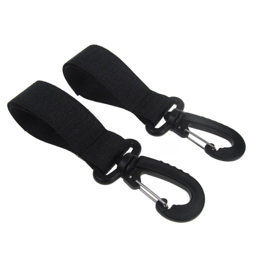 SET 2x HÁČIK HÁČEK ÚCHYTKA NA NÁKUPNÚ TAŠKU NAKUPOVANIE SO HÁČKOM NA VELCRO ČIERNA