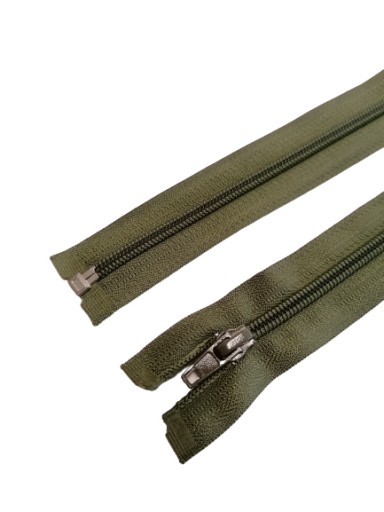 Šnúrka zips 90cm khaki