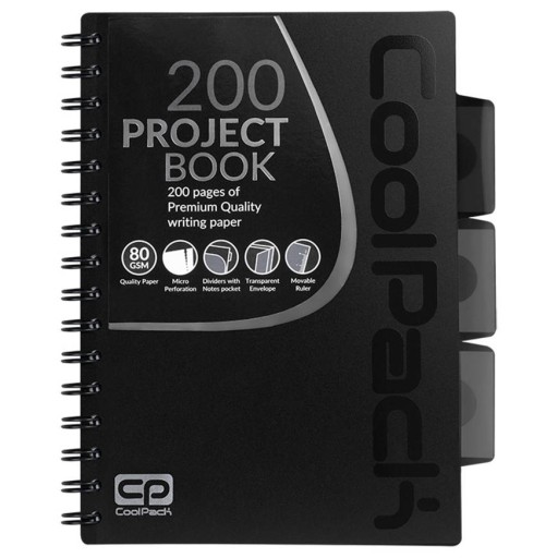 KOŁOZESZYT kolobrulion A5 200 strán COOLPACK čierny