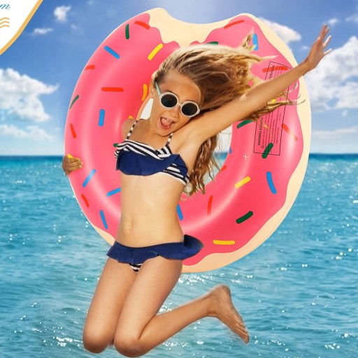 VEĽKÉ NAFUKOVACIE KOLESO DONUT NA PLÁVANIE, MATRAC DONUT XXL DO DETSKÉHO BAZÉNEKU