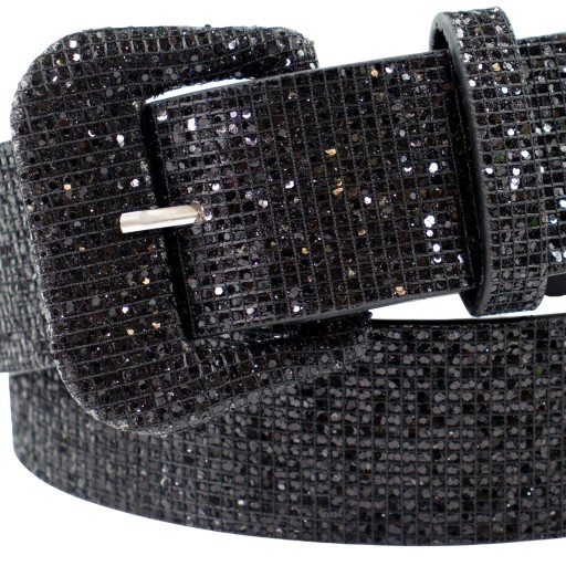Klasický dámsky nohavicový opasok, pracka GLITTER