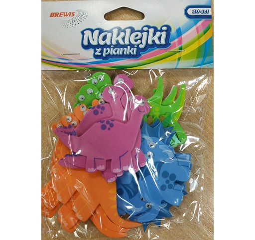 DEKORATÍVNE PENOVÉ NÁLEPKY S POTLAČOU DINOSAUROV