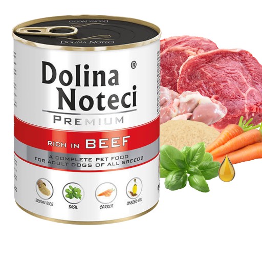 DOLINA NOTECI Prémiové krmivo pre psov Hovädzie mäso 800g