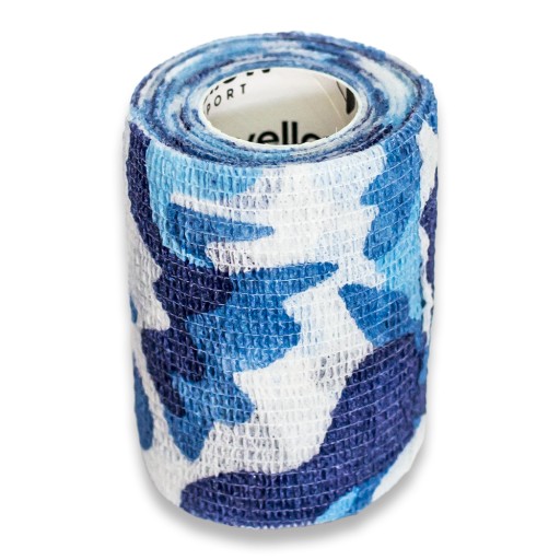 Samolepiaca stabilizačná súdržná bandáž YellowBAND 7,5 camo modrá