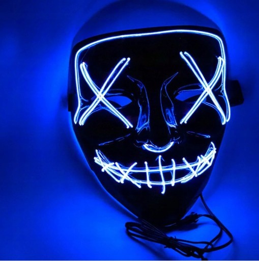 ŽIARENÁ MASKA HALLOWEEN PARTY CONCERT PURGE LED