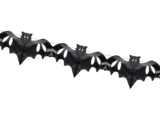 Girlanda z hodvábneho papiera Halloween netopiere - 400 cm