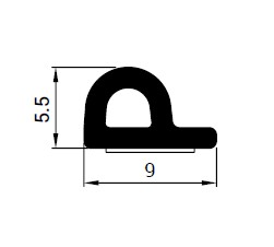 Tesnenie samolepiace SD-39 P Biele 9x5,5mm