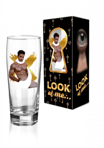 LOOK AT ME - pivný pohár 500ml - Men THERMOACTIVE magic uhlíkový papier